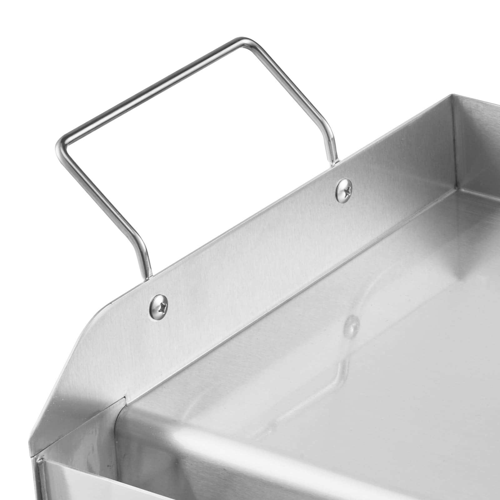 17x13 In Flat Top Griddle Stainless Steel Universal BBQ Grill Pan Cookware_voghion.com